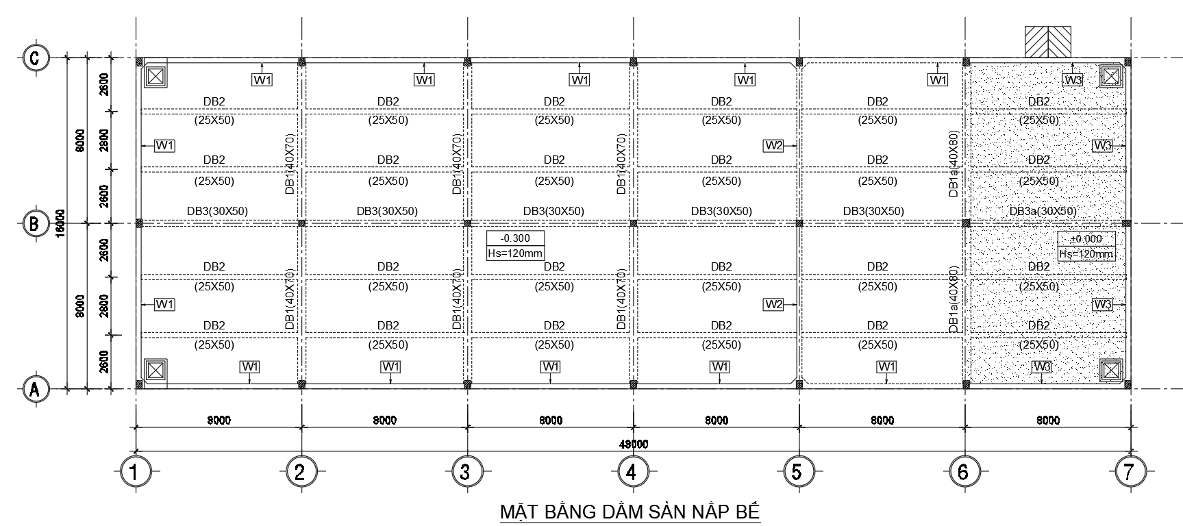 File CAD Bể Nước Ngầm